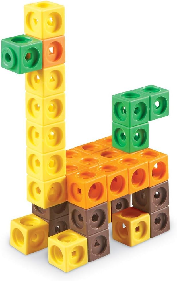 Learning Resources MathLink Cubes Big Builders - Set of 200 Cubes, Ages 5+, Develops Early Math Skills, STEM Toys, Math Games for Kids, Math Cubes for Kids,Stocking Stuffers