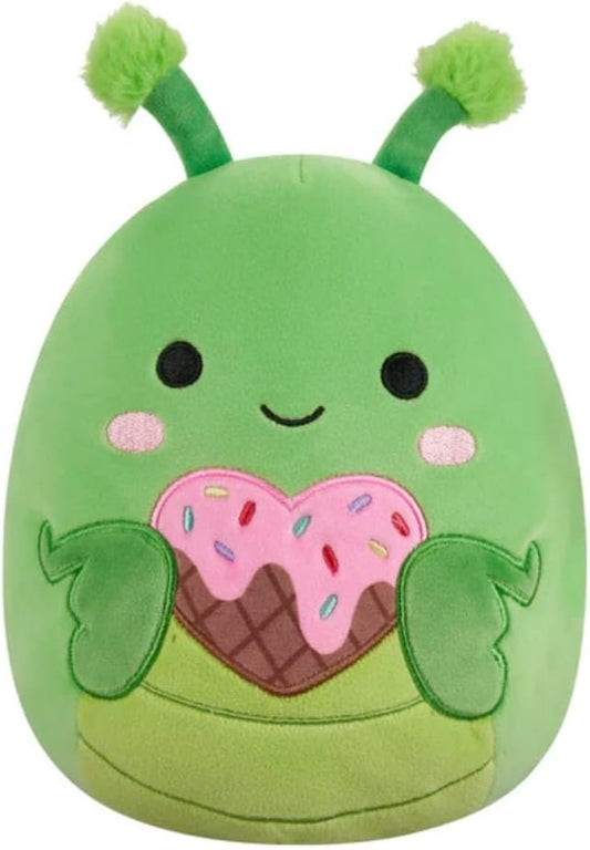 Squishmallows 2025 Original 8-Inch Valentine Squad Plush - Collectible Soft & Squishy Mini Stuffed Animal Toy - Add to Your Squad - Gift for Kids, Girls & Boys (Trenton The Grasshopper)