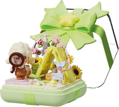 Creative Block Toys Block Ring Box 140PCS for Girls Birthday Gift Ornament Decoration Valentine's Day Gift for Teens Age 14 +