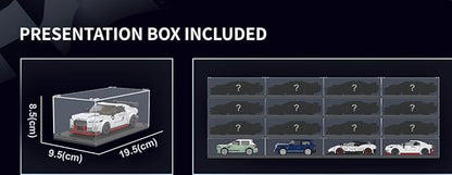 Mould King Speed Champion Nissan GTR Car Models Building Toys with Display Case, 27031 Model Car Kits Building Blocks, Race Car Building Sets, JDM Car Building Kits for Adults Kids 8+(356PCS)