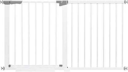 Extra Tall Baby Safety Gate Extends Up to Extra Wide, Baby Gate for Doorways Hallways, Retractable Child Gate for Stairs, Easy Fit Pet Gate, Dog Gates for The House Indoor/Outdoor, Pressure Mounted.