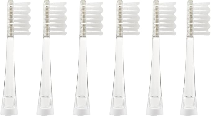 SEAGO Toothbrush Replacement Heads - SG977 SG513 - SEAGO Kids Toothbrushes Heads for Toddlers - Compatible with SEAGO Electric Toothbrushes Kids (White, 6-Pack)