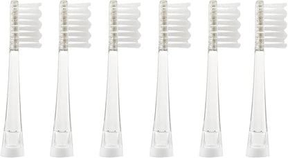 SEAGO Toothbrush Replacement Heads - SG977 SG513 - SEAGO Kids Toothbrushes Heads for Toddlers - Compatible with SEAGO Electric Toothbrushes Kids (White, 6-Pack)