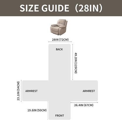 Easehomey 100% Waterproof Recliner Chair Covers, Non Slip Oversized Reclining Cover, Cover Furniture Protector Washable Chair Cover with Pocket,Elastic Straps for Kids,Pets,Dogs(Taupe,28")