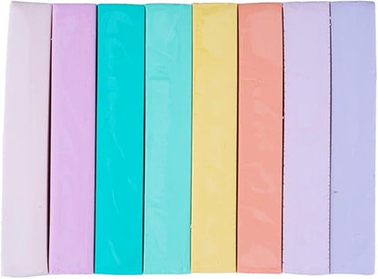 Craft County Modeling Clay – 1 lb (Eight Assorted Color Bars) – Use for Claymation, Models, and Stop Motion (Pastels)
