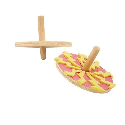 Colorations DIY Whirling Wooden Spinning Tops, Set of 24, Wood Craft for Kids, Ready to Decorate Spinners, STEM & STEAM Craft, Spinners for Kids, Decorate & Personalize, Craft Project for Children