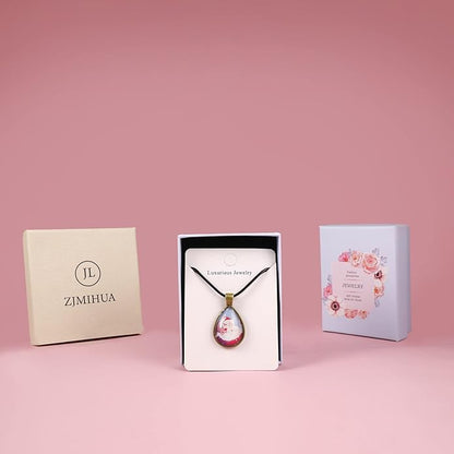 Bezel Pendant Trays Gold and Sliver, Rhinestone Bezel Pendants Trays for DIY Jewelry Craft Making, Picture Necklace Pendant Trays with Clear Glass Cabochons and Chains