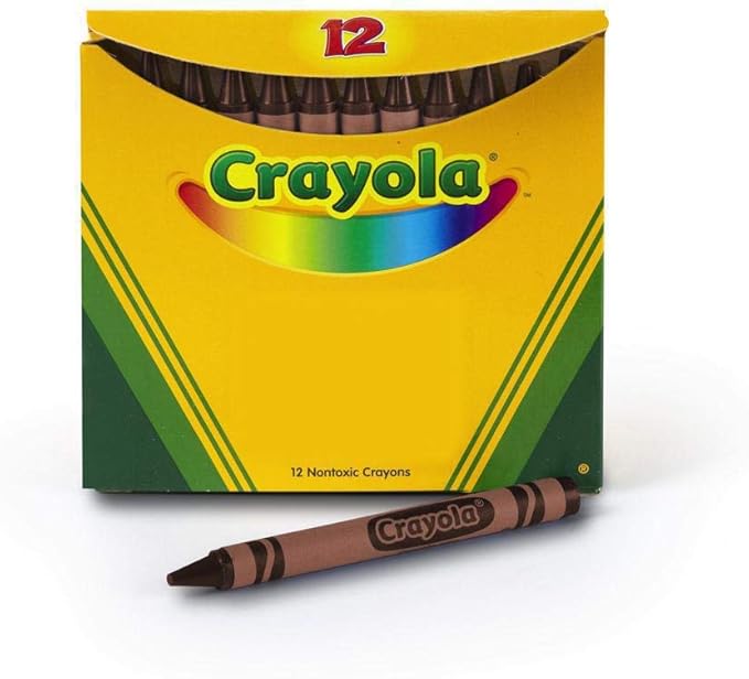 Crayola Bulk Crayons, Brown, 12/box