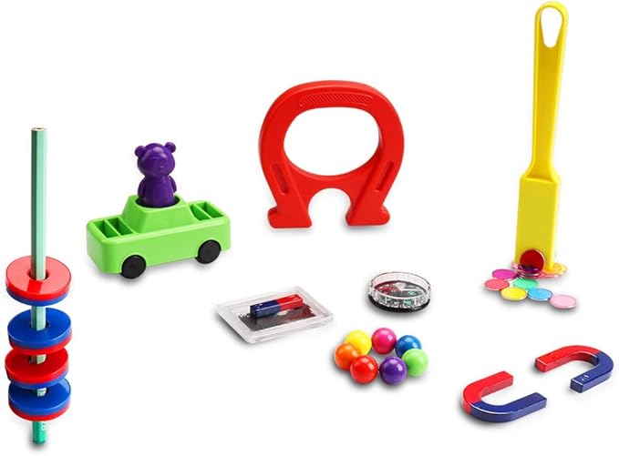 Magnet Lab Kit for Kids, Magnet Toy for Kids Ages 5+, STEM Toys Magnetic Science Kit for Science Experiments, Bingo, Fridge, and Magnetic Concepts, Homeschool Supplies