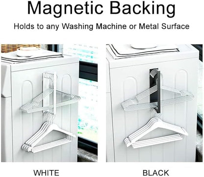 Magnetic Hanger Organizer,Hanger Storage Rack for Washing Machine,Hanger Stacker for Closet Laundry Room,Clothes Hanger Storage for Adult or Child Clothes Hangers