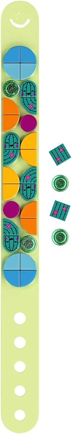 LEGO DOTS Cool Cactus Bracelet 41922 DIY Craft and Bracelet Making Kit; A Cool Design Playset That Encourages Children to Explore Self-Expression Through Creative Activities, New 2021 (33 Pieces)