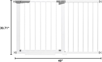 Baby Gate for Doorways Hallways, Retractable Baby Gate for Stairs, Extra Tall Child Safety Gate Extends Up to Extra Wide, Dog Gates for The House Indoor/Outdoor, Easy Fit Pet Gate, Pressure Mounted
