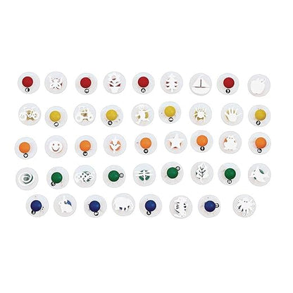 Colorations Easy Knob Grip Stamper Mega Jumbo Pack for Kids, 40 Stampers, 3" x 3", Storytelling, Card Making, Decorating, Pictures, Nature, Vehicles, Shapes, Animals