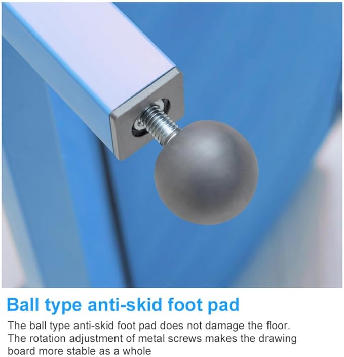 Harmoniousplay Kids Double Sided Easel Double Sided Magnetic Whiteboard and Chalkboard Adjustable Height Art Easel Ages 2 and Up (Blue), Pink