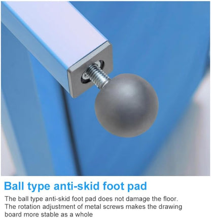 Harmoniousplay Kids Double Sided Easel Double Sided Magnetic Whiteboard and Chalkboard Adjustable Height Art Easel Ages 2 and Up (Blue), Pink