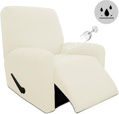 Easy-Going 100% Dual Waterproof Recliner Cover Stretch Soft Couch Cover for Dogs, Sofa Slipcover for Recliner Couch Leakproof Furniture Protector for Kids, Pets Ivory