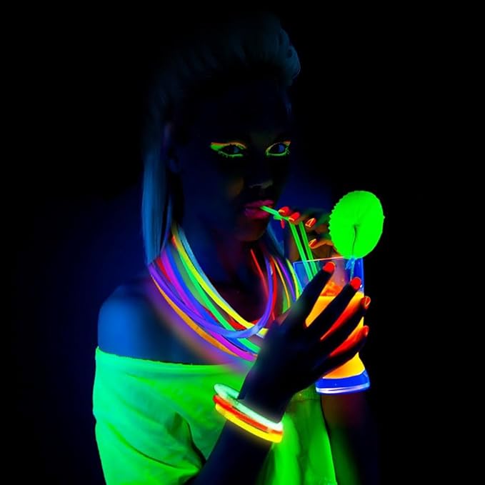 Premium Bright Glow Sticks Bulk Party Pack for Halloween -Glow in The Dark Party Supplies- 205 Pcs-Eye Glasses-Bracelets- Necklaces- Neon Accessories-Glow Party Pack -Kids Party Favors