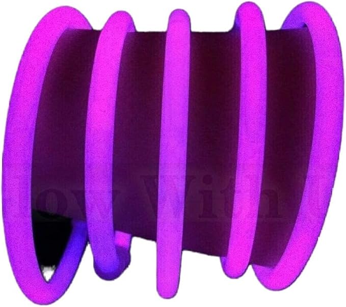 Glow Sticks Bulk Wholesale Bracelets, 100 8” Pink Glow Stick Glow Bracelets, Bright Color, Glow 8-12 Hrs, 100 Connectors Included, Glow Party Favors Supplies, Sturdy Packaging, GlowWithUs Brand