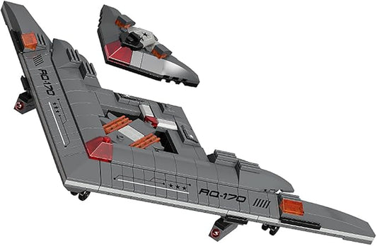 DAHONPA RQ-170 Fighter Military Series Building Bricks Set (334 Pcs) Air-Force Build Blocks Toy, Gift for Adult