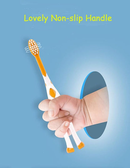 32 Packs Kids Toothbrush Set, Lovely Little Deer Soft Toothbrush for Kids 2-8 Years (Pink&Orange&Blue&Green)