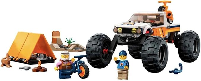 LEGO City 60387 4WD Off-Road Adventure Toy Blocks, Present, Vehicle, Glue, Boys, Girls, Ages 6 and Up
