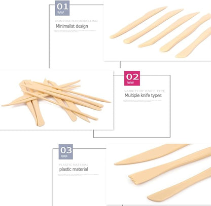 10Pcs Clay Carving Tools Modeling Tools Pottery Clay Carving Knife Beginners Professionals Children's Pottery Sculpture DIY Sculpture Modeling Tools Set Pottery Tools
