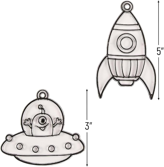 Fun Express Outer Space Suncatchers, Makes 24 - VBS Vacation Bible School Supplies/Decor - DIY Crafts for Kids and Fun Home Activities