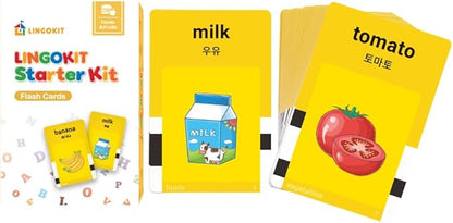 Premium Korean-English Bilingual Talking Flashcards | Educational Toy for Toddlers, Boys & Girls | Language Learning Tool with Clear Pronunciation & Sound Effects