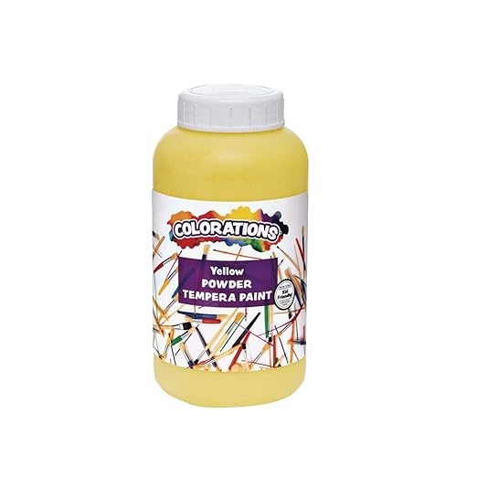 Colorations CPTYE Powder Tempera, Yellow - 1 Pound (Pack of 1)