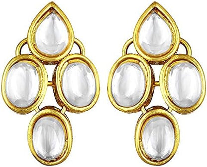 Aheli Indian Traditional Faux Kundan Long Necklace Jewelry Set with Earrings Gift for Women