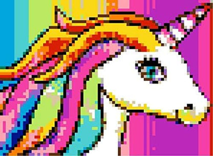 Huge Mosaic Puzzle Poster Kits | Group Project | No Mess Paint by Sticker | Stay at Home Activity | Classroom | One Sticker at a Time! | Large Unicorn | Learning Fun | 40” X 36” Giant Poster