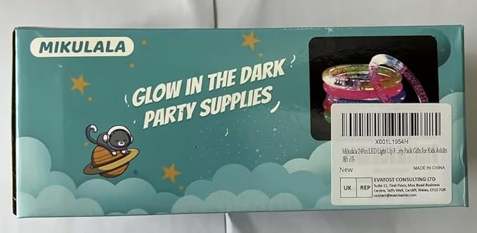 24Pcs Glow in the Dark Party Supplies for Kids/Adults, Flashing Light up Toys LED Bracelets Glow Sticks,Valentines Mardi Gras Party Favors Carnival Birthday Concert Gifts Accessory