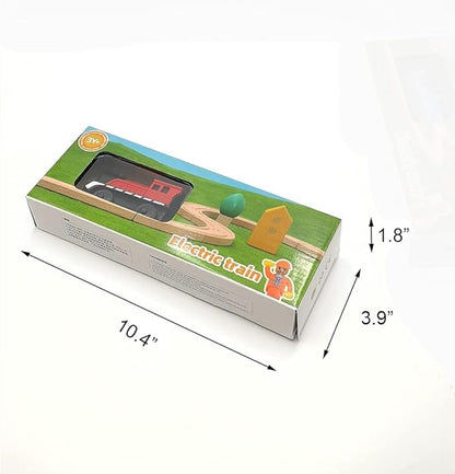 Battery Operated Cargo Train for Wooden Train Track Set Toys for Toddlers 3 4 5 Year Old Boys Kids Magnetic Couplings Construction site Fram Harbor Vehicle (Without Battery)