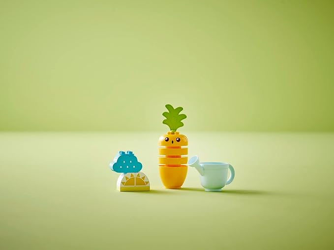 LEGO DUPLO My First Growing Carrot 10981, Stacking Toys for Babies 1.5+ Years Old with 4 Vegetable Bricks, Learning Educational Toy for Toddlers