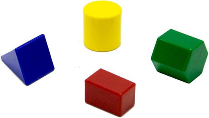 Mini Plastic GeoSolids Relational Shapes, Set of 32 Blocks