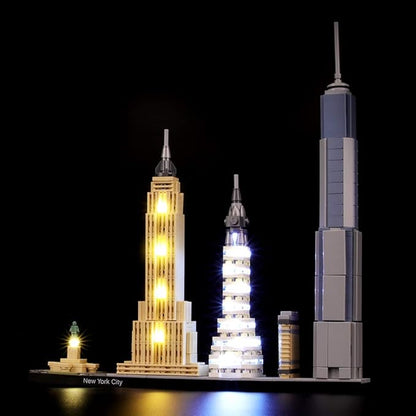 BRIKSMAX Led Lighting Kit for Architecture New York City - Compatible with Lego 21028 Building Blocks Model- Not Include The Lego Set