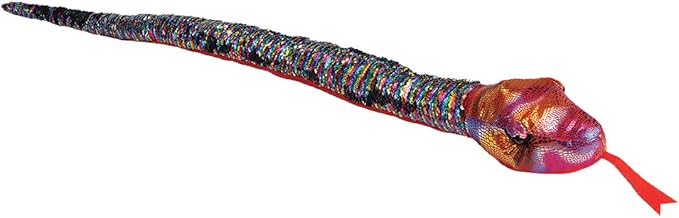 Wild Republic Sequin Snake Plush, Stuffed Animal, Plush Toy, Kids Gifts,54 Inches