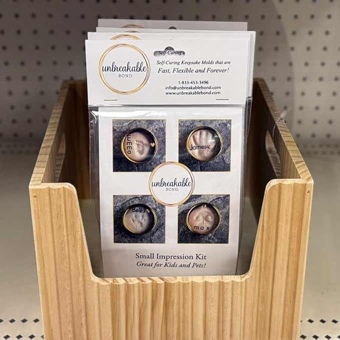 Unbreakable Bond Impression Kit, Self-Curing Keepsake Molds with Gold Display Tin, Two-Part Molding Putty, No Baking Required (Small)