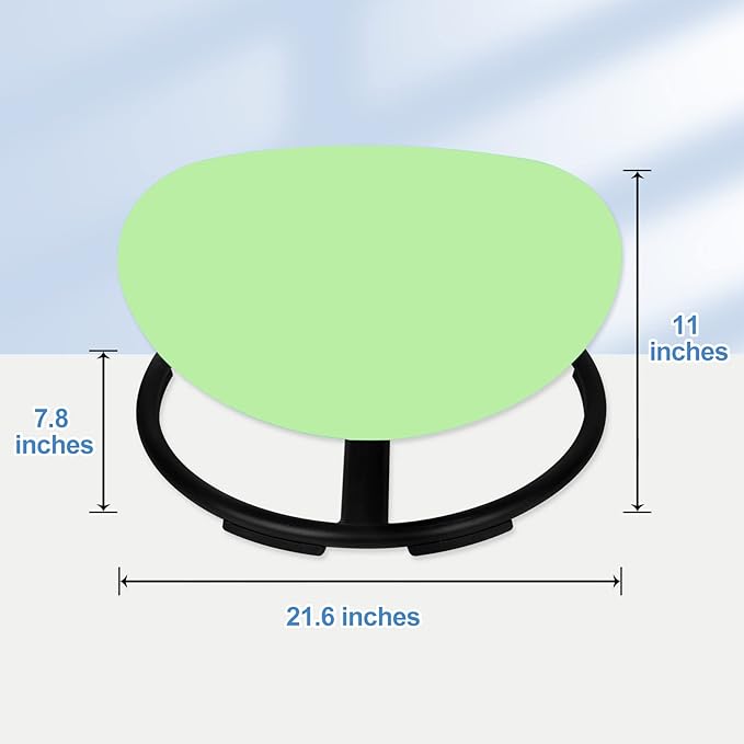 Kids Sensory Swivel Chair, Autism Spinning Chair for Kids Sensory, Sensory Toy Chair, Training Body Coordination, No Assembly Required (Light Green)