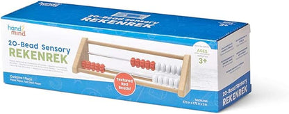 hand2mind 20 Bead Wooden Sensory Rekenrek, Abacus for Kids Math, Math Manipulatives Kindergarten, Counting Rack for Kids, Counters for Kids Math, Educational Toys for Elementary Kids (Set of 1)