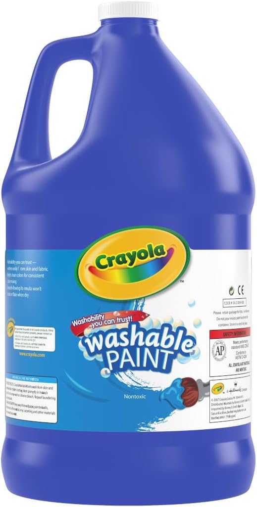 Crayola Washable Paint for Kids - Blue (1 Gallon), Kids Arts and Crafts Supplies, Non Toxic, Bulk