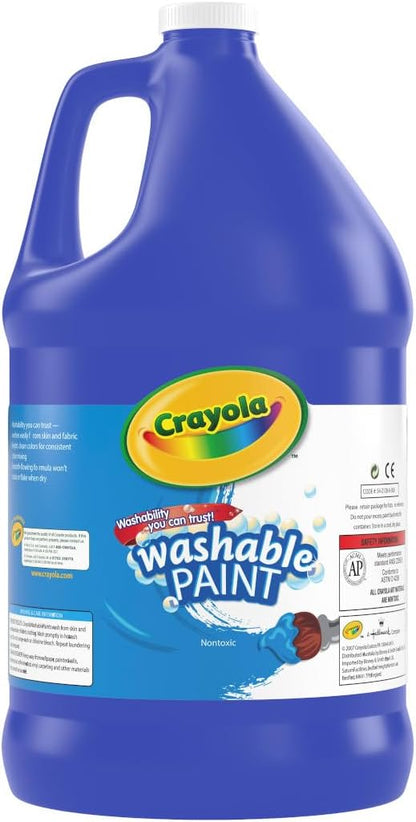 Crayola Washable Paint for Kids - Blue (1 Gallon), Kids Arts and Crafts Supplies, Non Toxic, Bulk