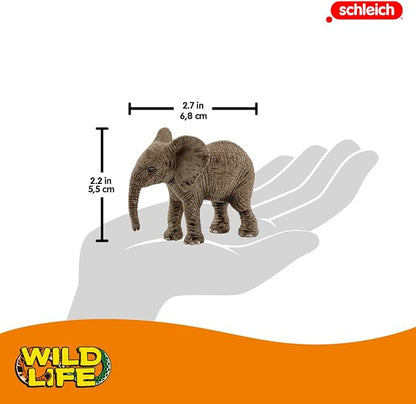 Schleich Wild Life, Animal Figurine, Animal Toys for Boys and Girls 3-8 years old, African Elephant Calf, Ages 3+