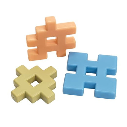 Excellerations Natural Tones Waffle Blocks - 18 Pieces