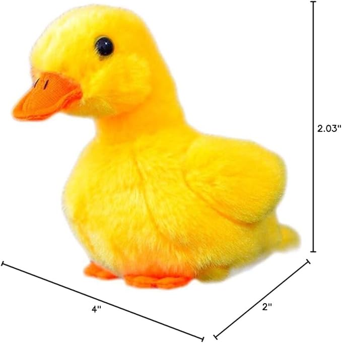 TAMMYFLYFLY Yellow Chick Stuffed Animal Chicken White 5 inches, 12cm, Plush Toy, Duck Soft Toy (1Yellow Duck)