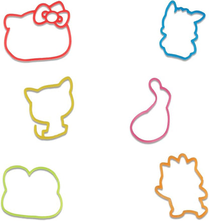Hello Kitty Silly Bandz Pack - 48 Pc Silly Bandz Bundle with Character Bracelets Featuring Hello Kitty, Keroppi, My Melody, More Plus Stickers | Hello Kitty Character Bracelets