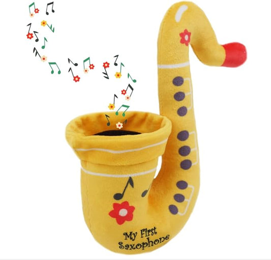 June Garden 6.5" My First Saxophone - Musical Soft Plush Toy for Infants and Toddlers