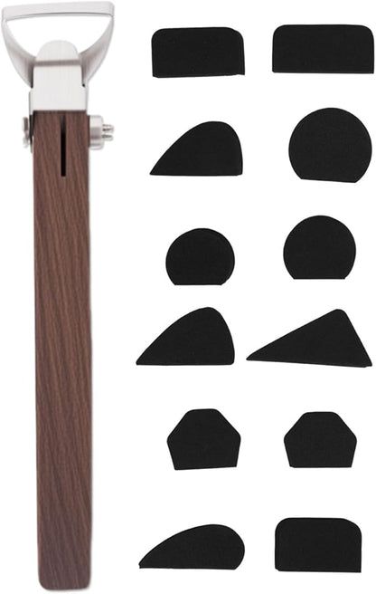 eZAKKA Mug Handle Carving Tool, Pottery Handle Making Tools Set for Pottery Ceramic Mug Handle Molds for Clay, Style 2