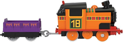 Thomas & Friends Motorized Toy Train Nia Battery-Powered Engine with Cargo for Pretend Play Preschool Kids Ages 3+ Years