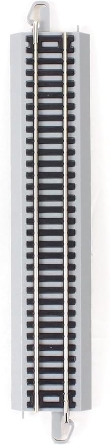 Bachmann Trains - Snap-Fit E-Z Track 9” Straight Track (4/card) - Nickel Silver Rail With Gray Roadbed - HO Scale, 8